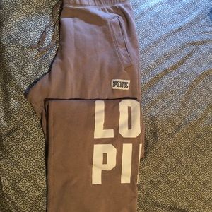 PINK Boyfriend Sweatpants -Taupe- Size L